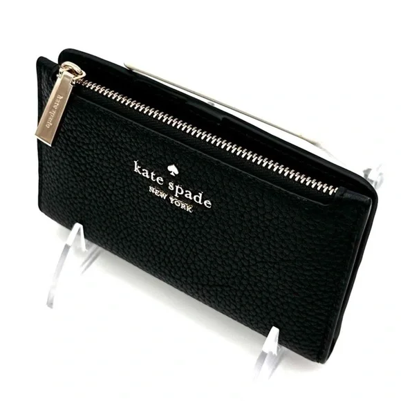 Kate Spade Leila Small Slim Bifold Wallet Black (NWT)